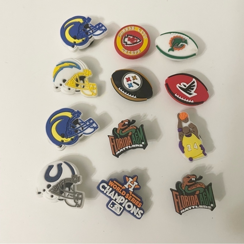 Croc Charms Sports Football Basketball Baseball Lot of 12